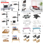 Adjustable Foldable Laptop Stand with Cooling Fan & Mouse Tray - photo 4