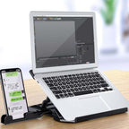 Laptop Stand with Phone Holder Foldable 360° Rotating Cooling Riser - photo 1
