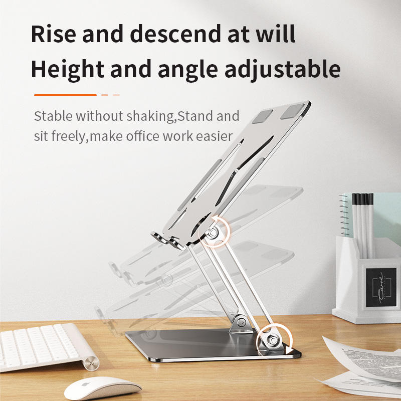 Adjustable Laptop Stand, Foldable Notebook Riser with Anti-Slip Grip - photo 4
