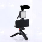Selfie Ring Light with Tripod Stand, Phone Holder and Mic for Desk - photo 1