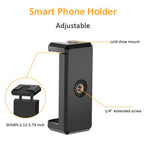 Selfie Ring Light with Tripod Stand, Phone Holder and Mic for Desk - photo 4