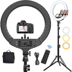 14 Inch LED Ring Light Dimmable Photography Makeup Lamp for Video Call - photo 1