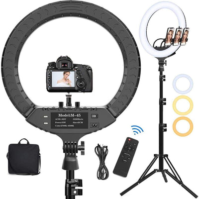 14 Inch LED Ring Light Dimmable Photography Makeup Lamp for Video Call - photo 1