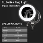 Ring Light 18/21 Inch LED with 2.1m Tripod Stand and Remote Control - photo 3