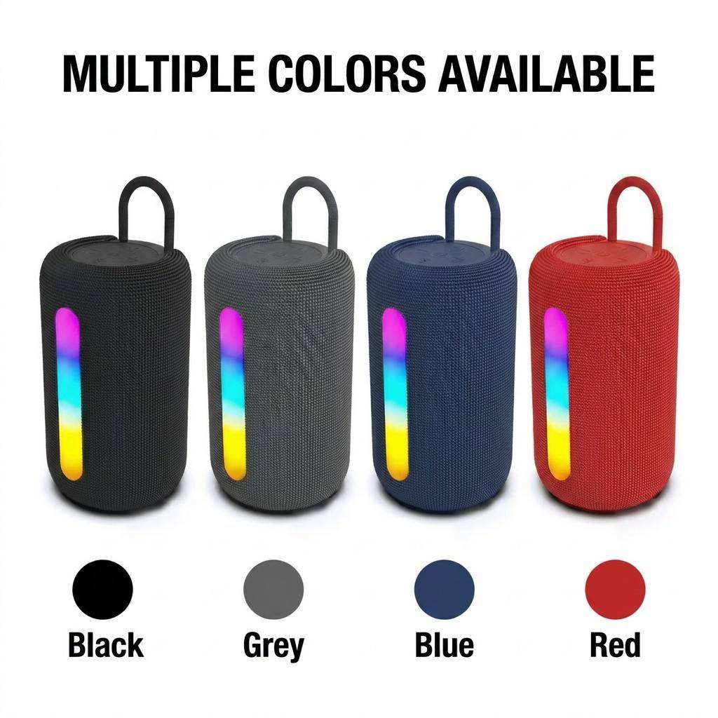 Bluetooth Speaker with RGB LED Lights Portable Waterproof Mini - photo 4