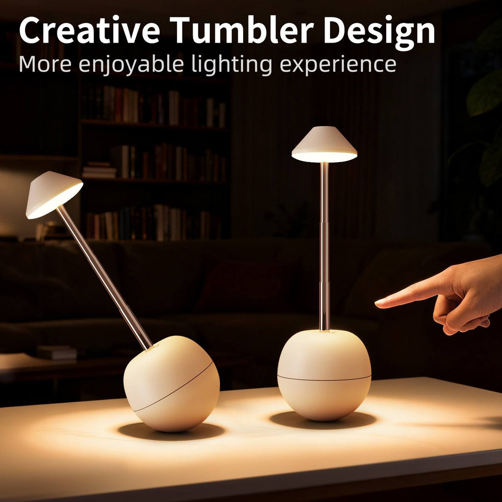 RGB Desk Lamp Rechargeable Tumbler Night Light with Remote Control - photo 2