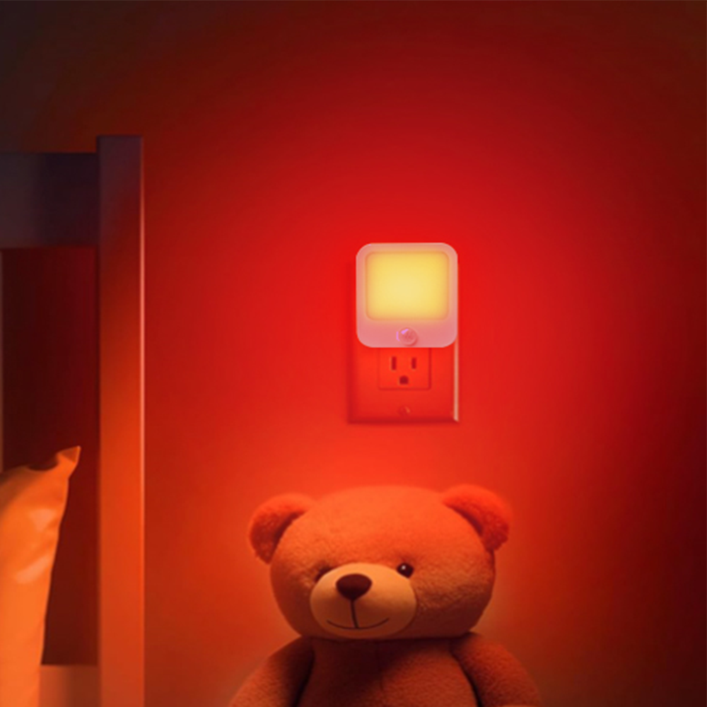 Plug-In Motion Sensor Night Light Red LED for Bedroom Hallway - photo 2