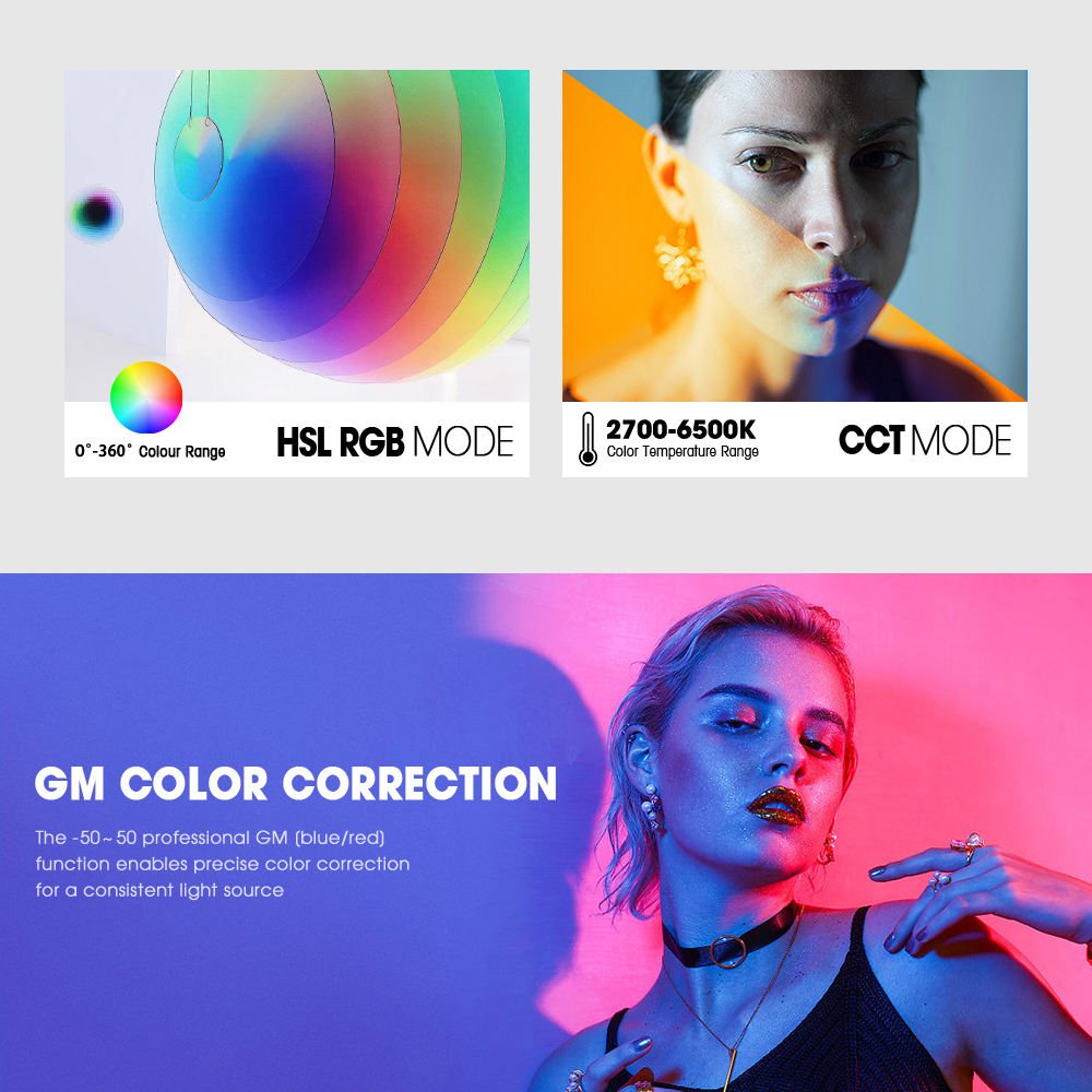 LED RGB Video Light 24+15W Portable Studio Light for Live Stream - photo 4