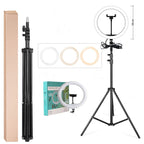 12 Inch Dimmable Ring Light with Tripod and Phone Clip for Selfies - photo 2