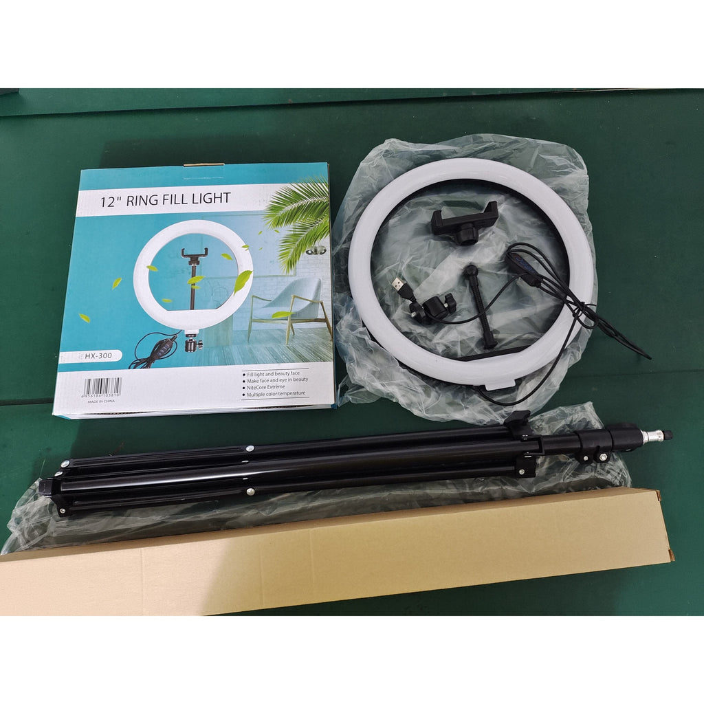 12 Inch Dimmable Ring Light with Tripod and Phone Clip for Selfies - photo 4