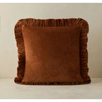 Velvet Cushion Covers with Ruffle Floral Design for Sofa & Living Room - photo 3