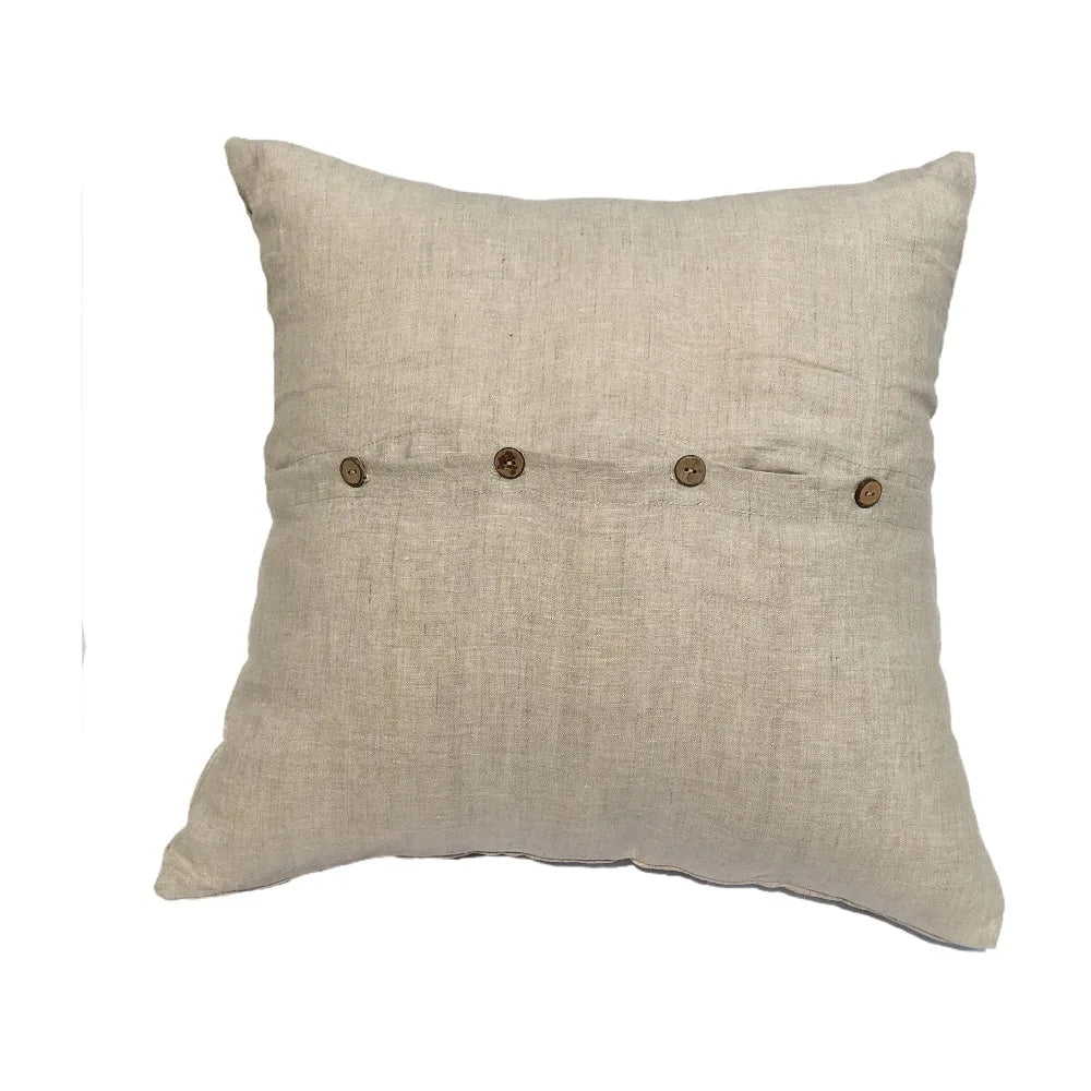Nature Square Cushion Cover - Linen Style Pillowcase for Home - photo 1