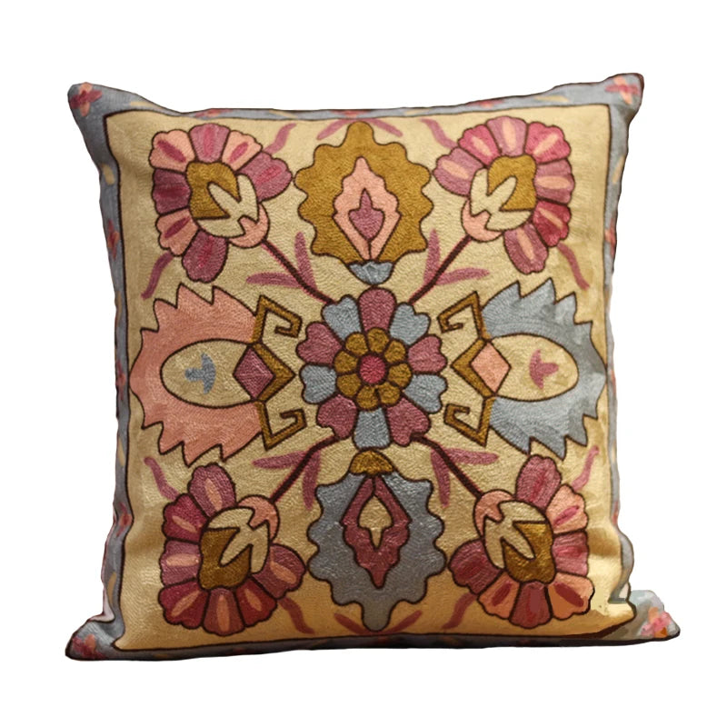 Embroidered Cushion Cover for Sofa - Decorative Home Accent Piece - photo 1