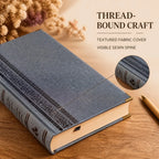A5 Hardcover Notebook Fabric Cover Lined Diary for Office Use - photo 3