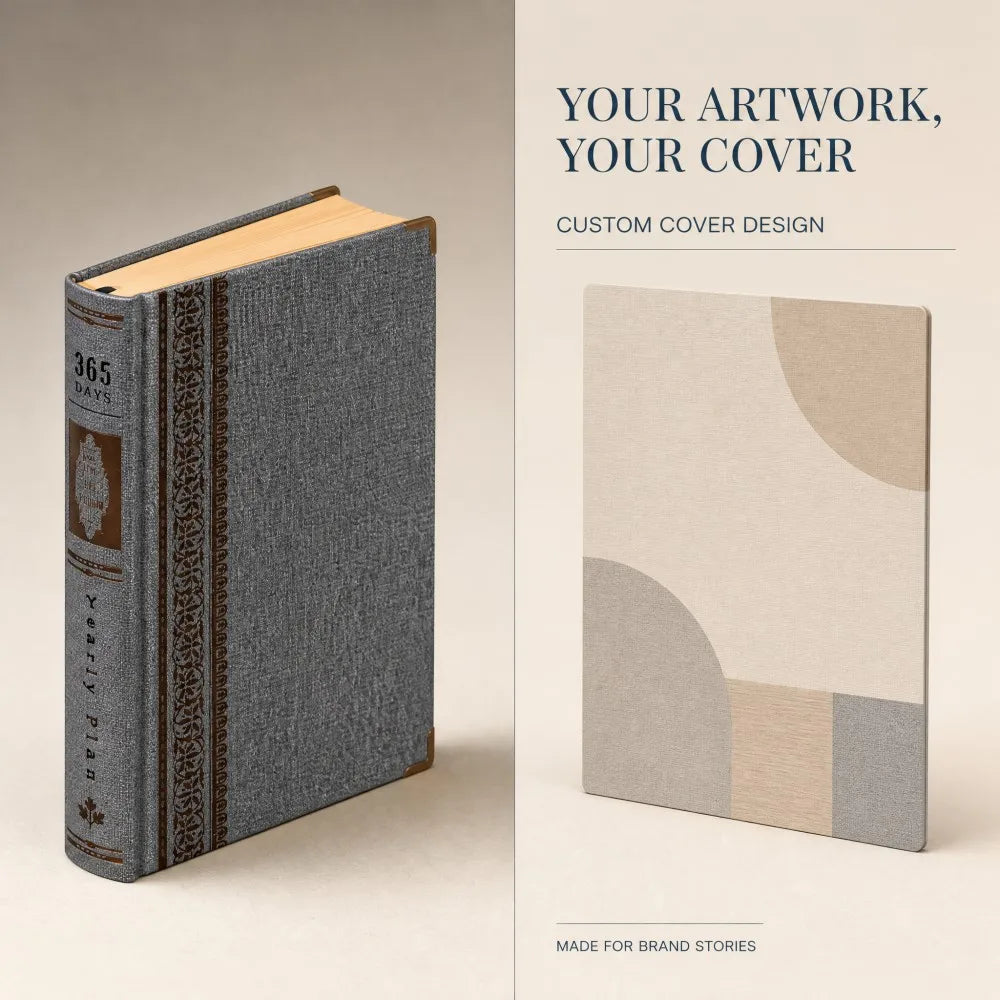 A5 Hardcover Notebook Fabric Cover Lined Diary for Office Use - photo 4