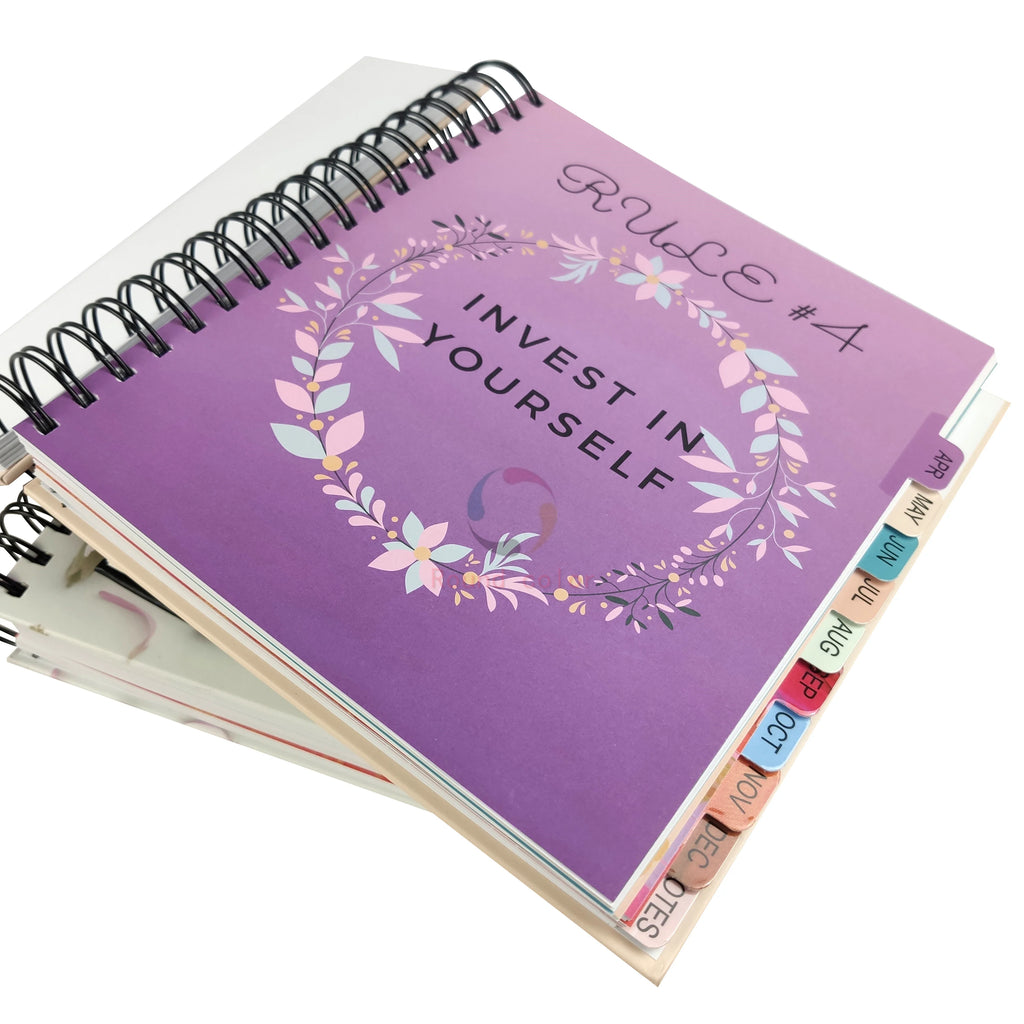 A5 Spiral Bound Hardcover Notebook with Linen Finish Logo Diary - photo 3