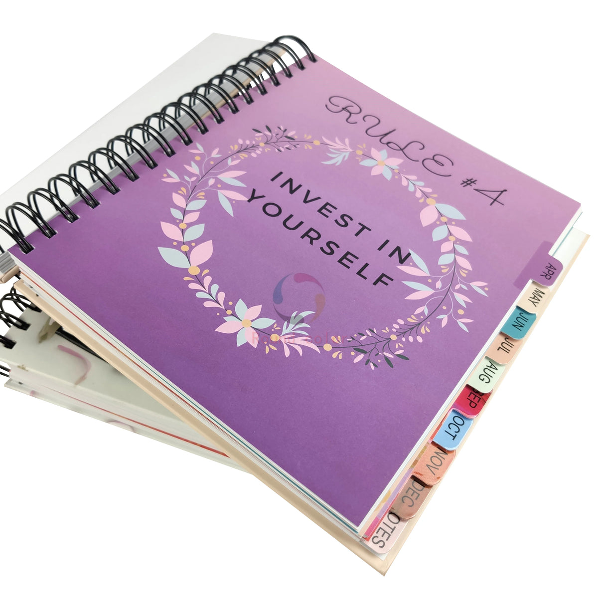 A5 Spiral Bound Hardcover Notebook with Linen Finish Logo Diary - photo 3