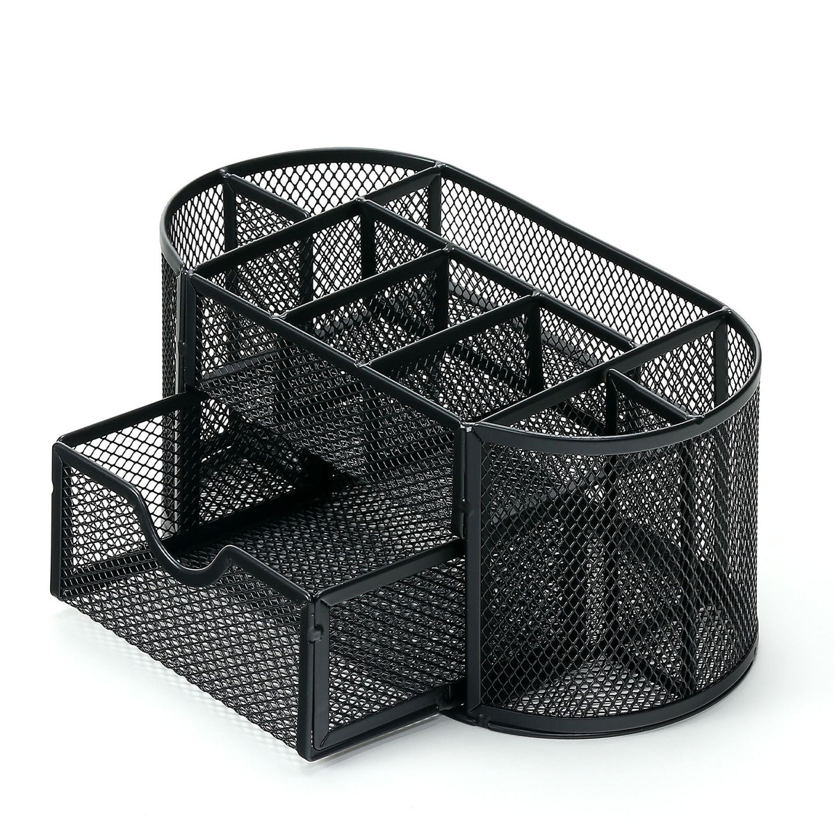 Multi Compartment Desk Organizer with Drawer - Metal Mesh Tray - photo 1