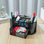 Multi Compartment Desk Organizer with Drawer - Metal Mesh Tray - photo 2