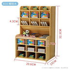 Multi Compartment Bamboo Desk Organizer for Pens & Stationery - photo 4
