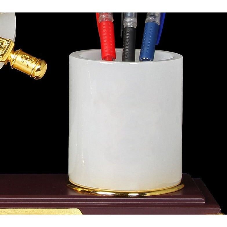 Pen Holder Wooden Stand Desk Organizer for Office and Study Table - photo 2