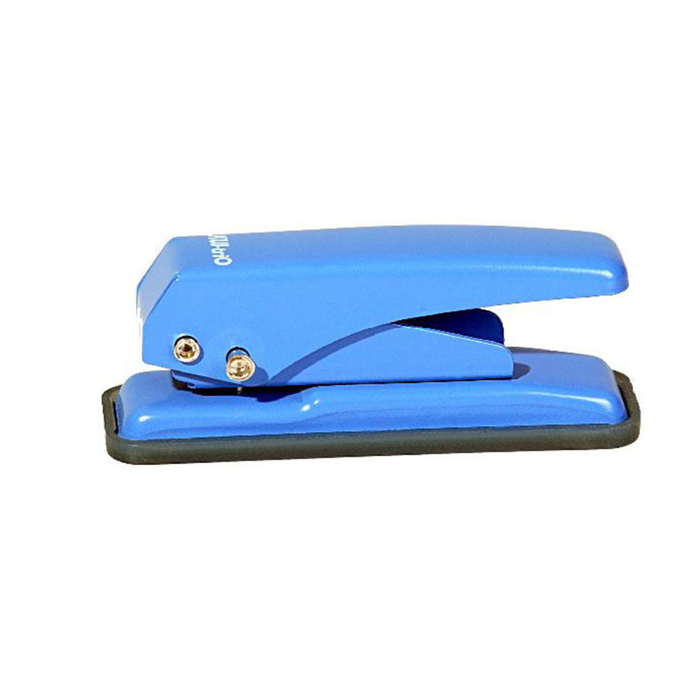 Blue Single Hole Punch Adjustable Handheld Office Paper Puncher - photo 3