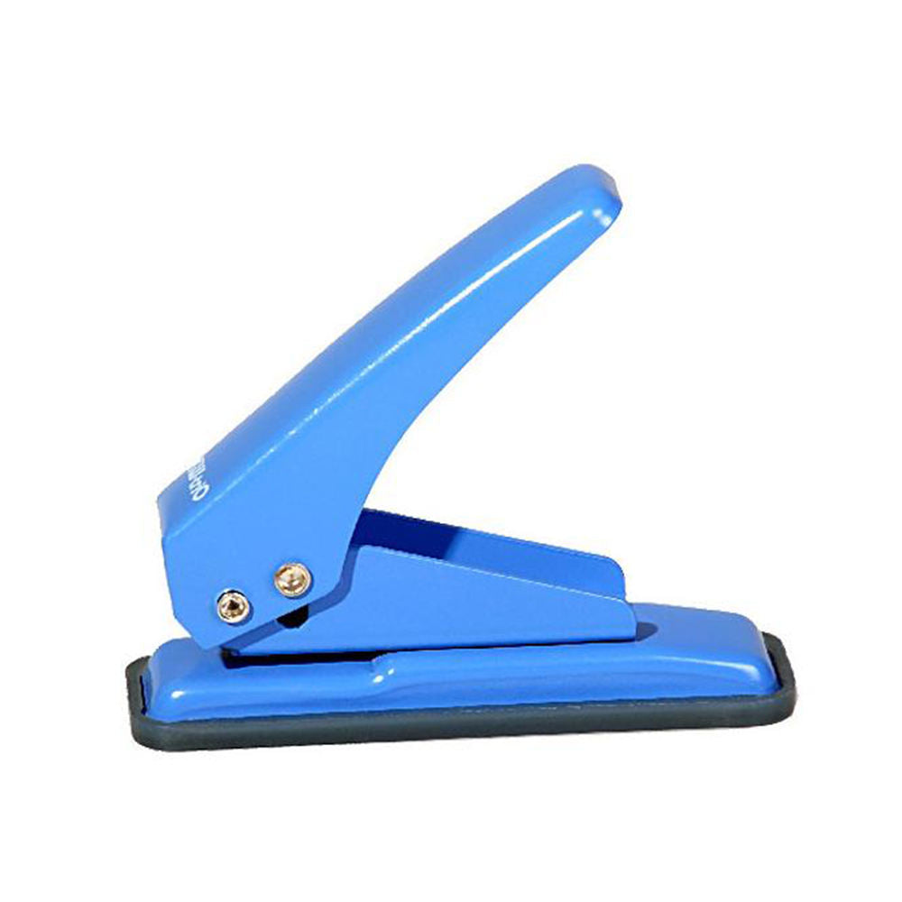 Blue Single Hole Punch Adjustable Handheld Office Paper Puncher - photo 4