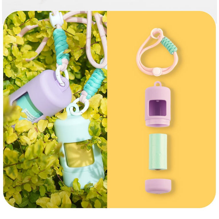 Pet Poop Bag Dispenser with Biodegradable Bags for Daily Dog Walks - photo 1