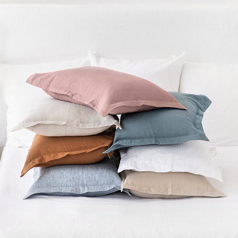 Linen Bolster Cushion Cover - Woven Pillow Case for Living Room - photo 1