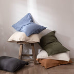Linen Bolster Cushion Cover - Woven Pillow Case for Living Room - photo 2