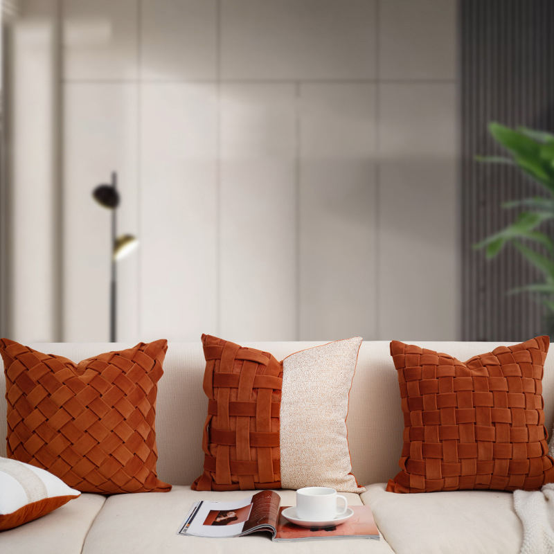 Velvet Cushion Covers for Living Room Sofa Decor Pillow Set Online - photo 1