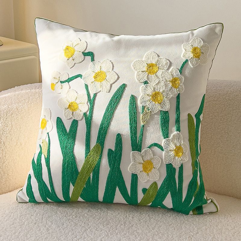 Butterfly Embroidered Cushion Cover - Decorative Throw Pillow Case - photo 2