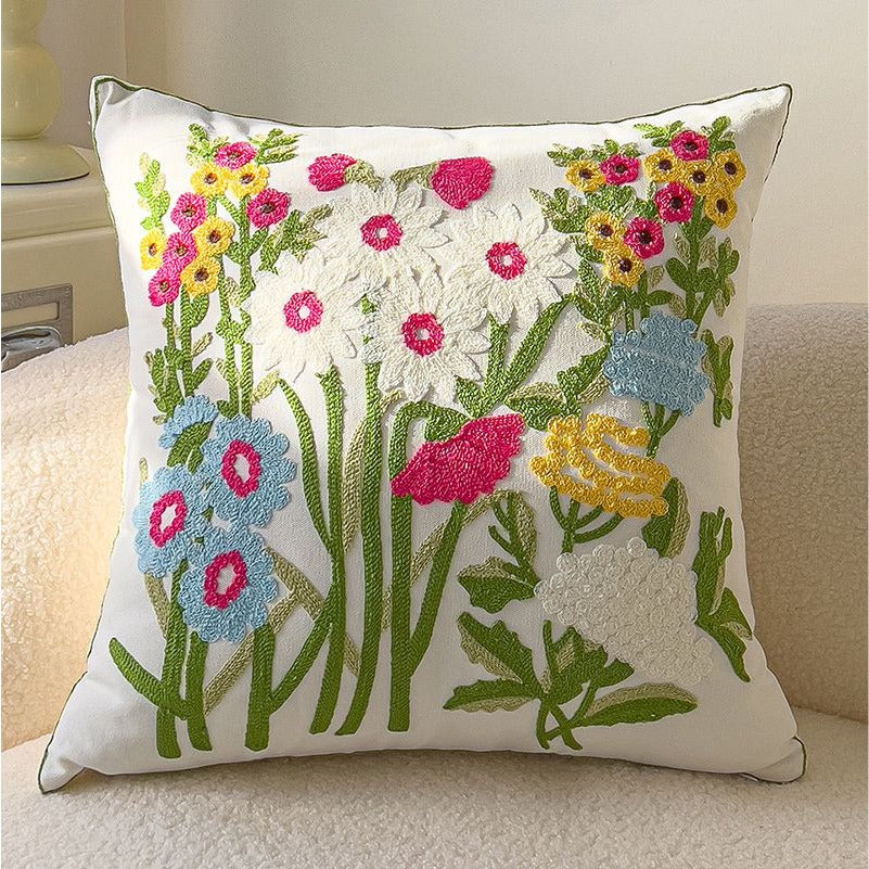 Butterfly Embroidered Cushion Cover - Decorative Throw Pillow Case - photo 3