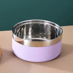 Stainless Steel Double Wall Dog Bowl - Non-Slip Pet Feeder Dish - photo 2