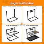 Elevated Dog Bowl Stand with Stainless Steel Bowls for Large Dogs - photo 3