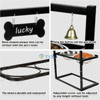 Elevated Dog Bowl Stand with Stainless Steel Bowls for Large Dogs - photo 4
