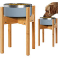 Elevated Pet Bowl with Wooden Stand for Cats and Dogs Feeding - photo 1
