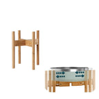 Elevated Pet Bowl with Wooden Stand for Cats and Dogs Feeding - photo 4