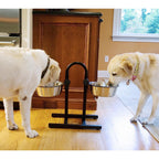 Elevated Dog Bowls Adjustable Raised Stand for Small Pets with 2 Bowls - photo 1