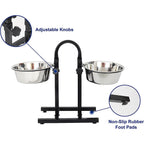 Elevated Dog Bowls Adjustable Raised Stand for Small Pets with 2 Bowls - photo 3