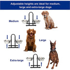 Elevated Dog Bowls Adjustable Raised Stand for Small Pets with 2 Bowls - photo 4