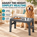 Adjustable Elevated Dog Bowl Stand - Raised Pet Feeder for Dogs - photo 1