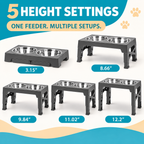 Adjustable Elevated Dog Bowl Stand - Raised Pet Feeder for Dogs - photo 2