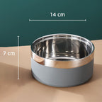 Personalized Name Stainless Steel Pet Bowl - Dog & Cat Feeder - photo 2