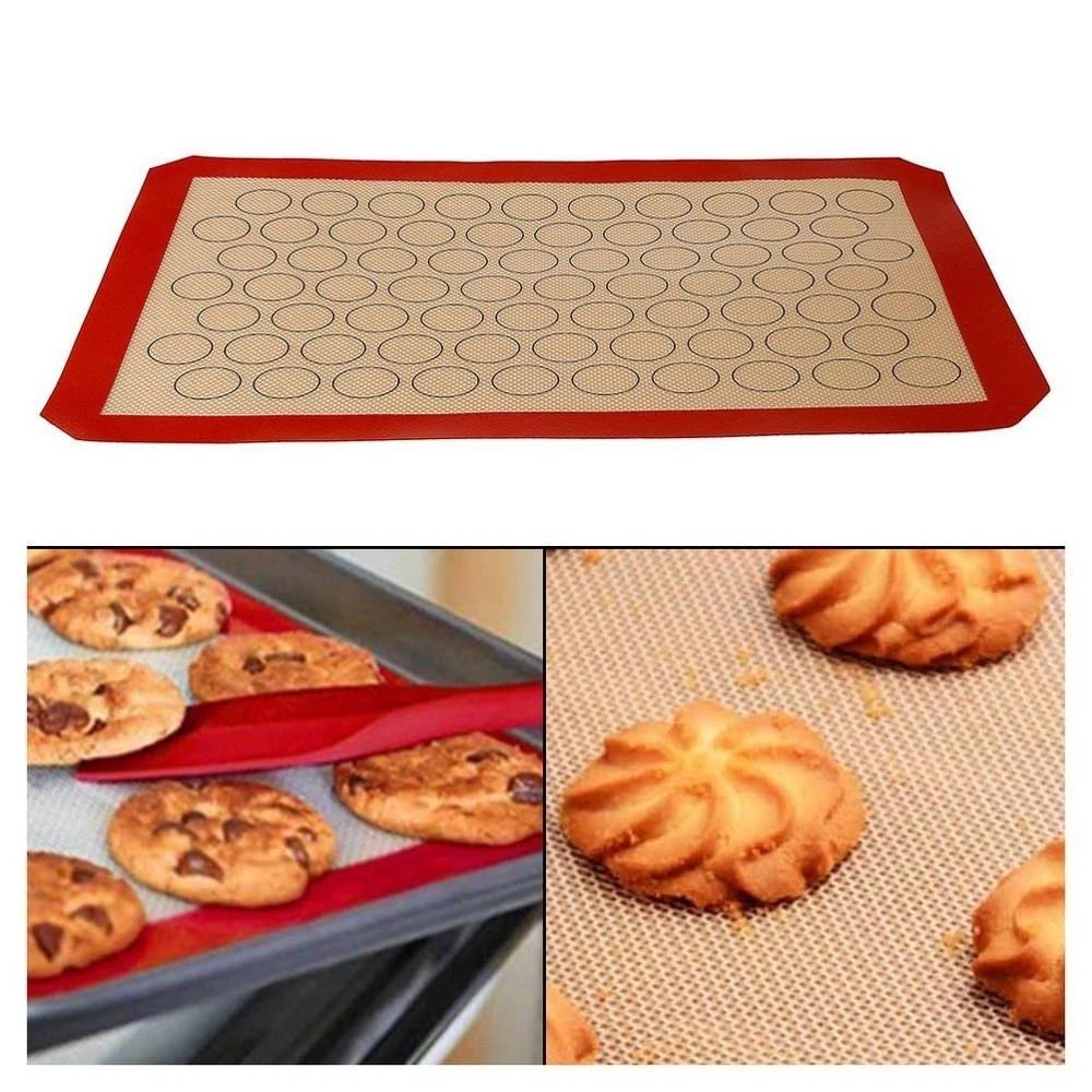 Square Silicone Macaroon Baking Mat - Non-Stick Reusable Tray Liner - photo 4