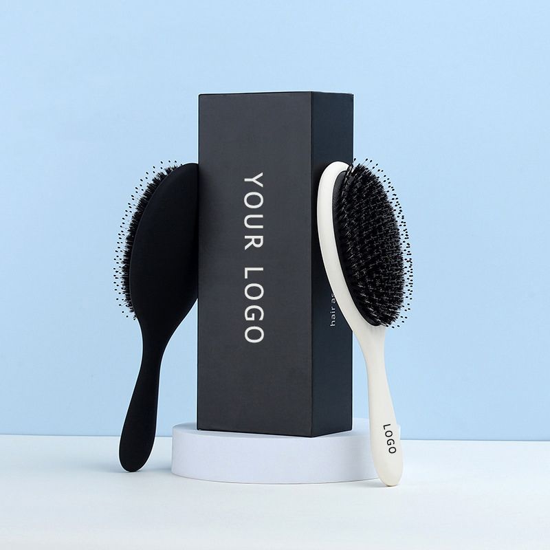 Air Cushion Boar Bristle Hair Brush for Women - Detangling Brush - photo 2