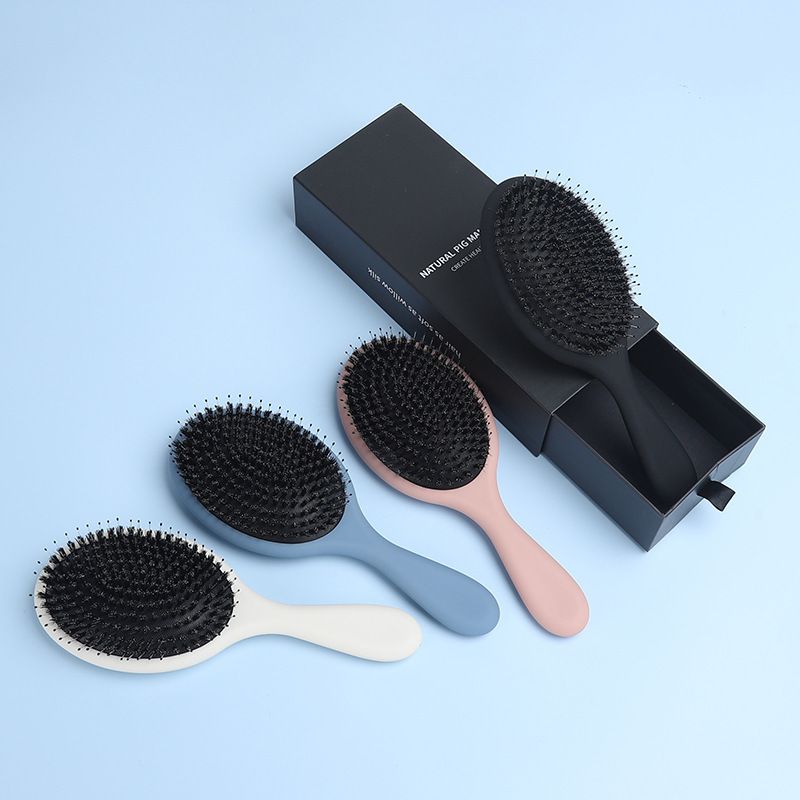 Air Cushion Boar Bristle Hair Brush for Women - Detangling Brush - photo 3
