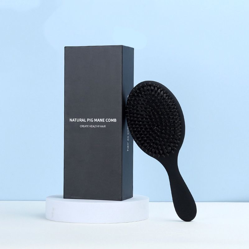 Air Cushion Boar Bristle Hair Brush for Women - Detangling Brush - photo 4