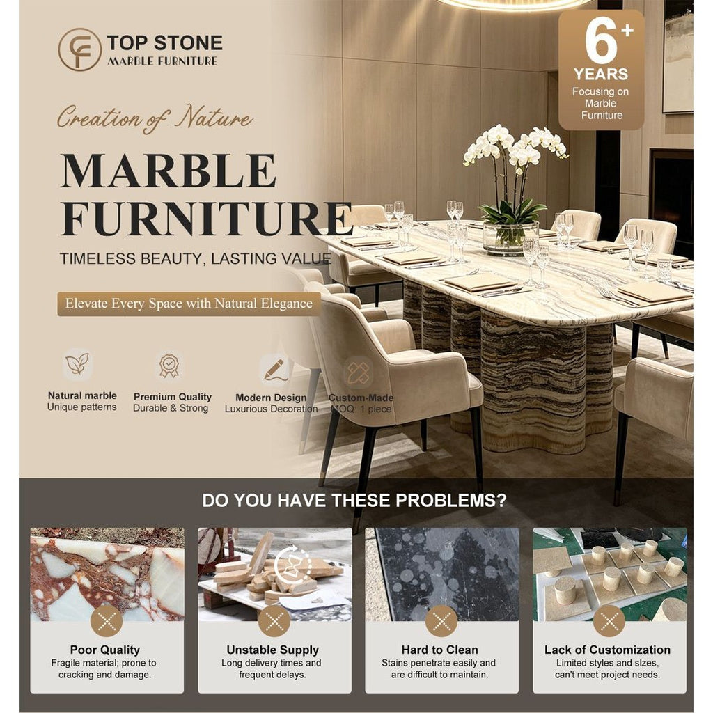 Travertine Side Table Natural Stone Top Irregular Wood End Table - photo 2