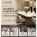 Travertine Side Table Natural Stone Top Irregular Wood End Table - photo 2